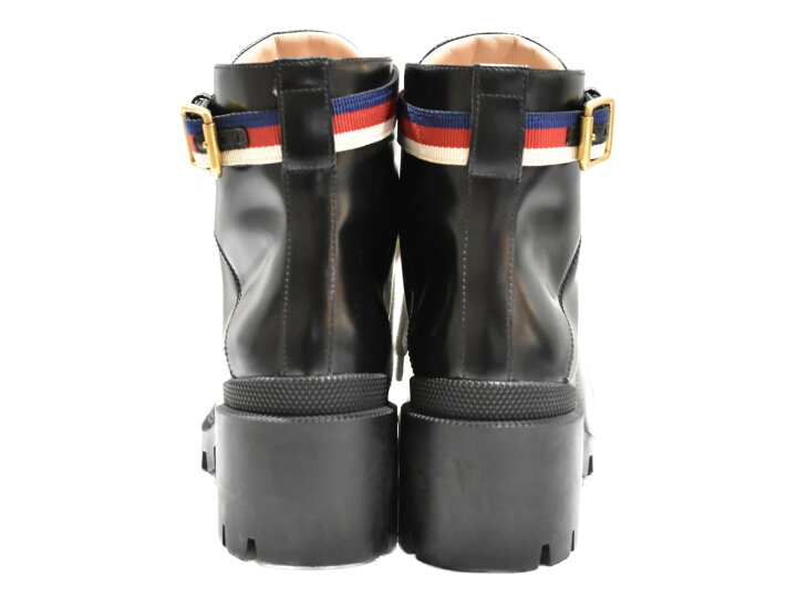楽天市場】【中古品】GUCCIアンクルレザーブーツ 481156 ブラック 