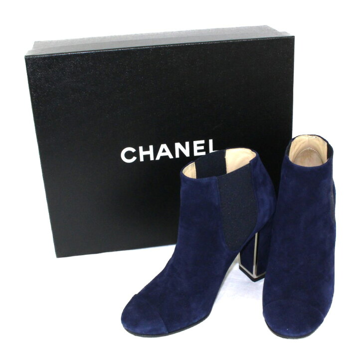 楽天市場】CHANEL シャネル ココマーク サイドゴア ショートブーツ 