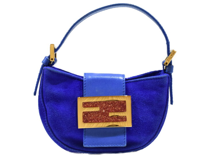 楽天市場】【布袋あり】FENDI フェンディ ミニクロワッサン スエード 