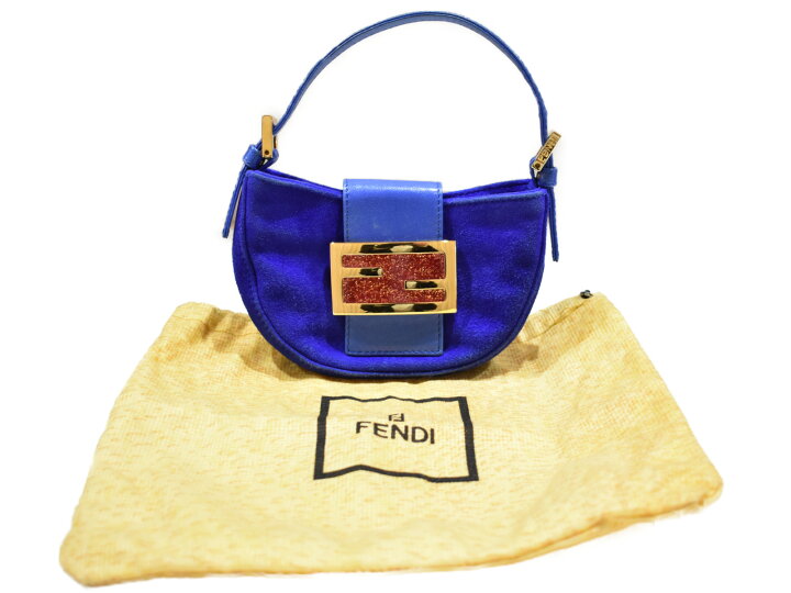 楽天市場】【布袋あり】FENDI フェンディ ミニクロワッサン スエード 