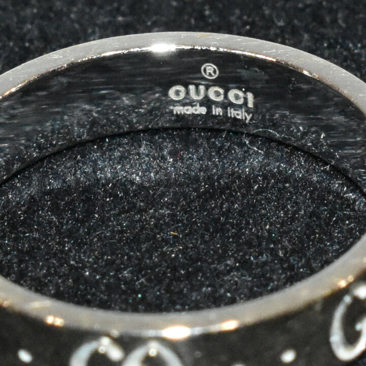 楽天市場】GUCCI グッチ アイコンリング Au750 WG ホワイトゴールド 