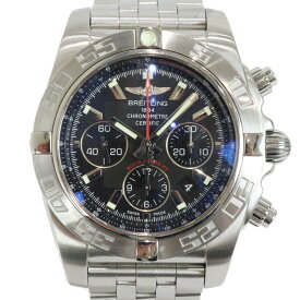 【オーバーホール・ポリッシュ済】BREITLING　ブライトリング　クロノマット44　フライング・フィッシュ　AB0110(A010B08PA)　自動巻き　クロノグラフ　デイト　SS　ブラック　メンズ　腕時計【中古】松山朝生田店