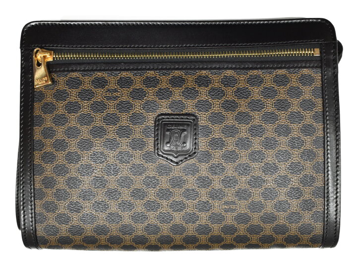 楽天市場】CELINE セリーヌ セカンドバッグ マカダム柄 ブラック系 