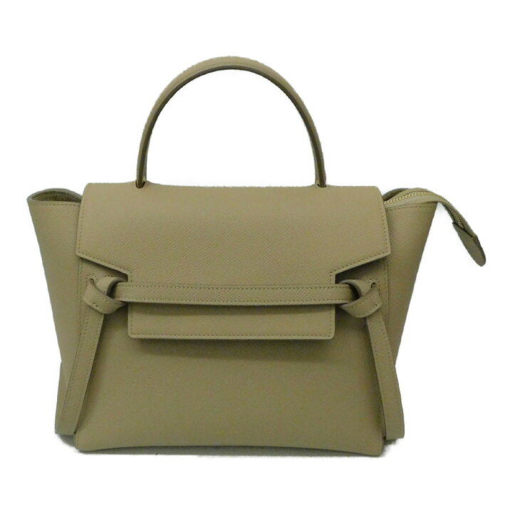 楽天市場】CELINE セリーヌ ベルトバッグ マイクロ ベージュ系 レザー 
