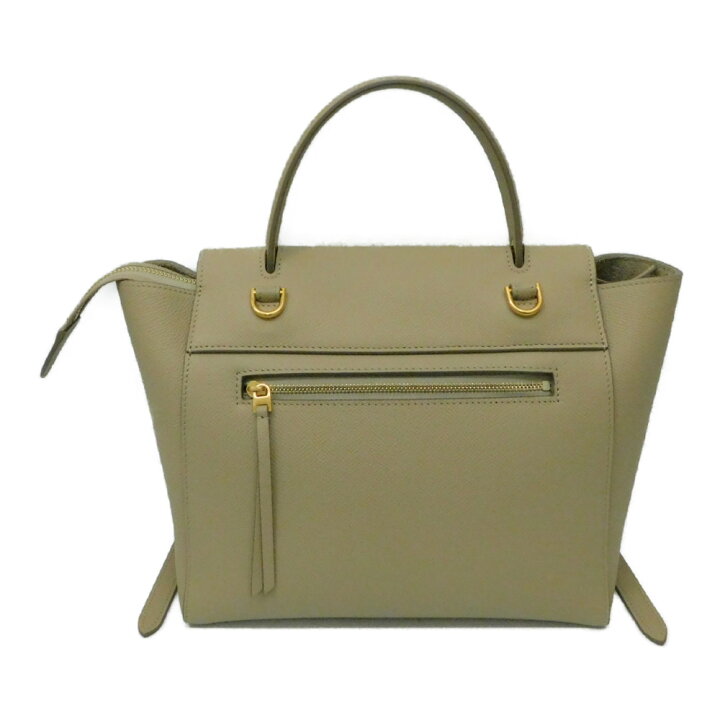 楽天市場】CELINE セリーヌ ベルトバッグ マイクロ ベージュ系 レザー 