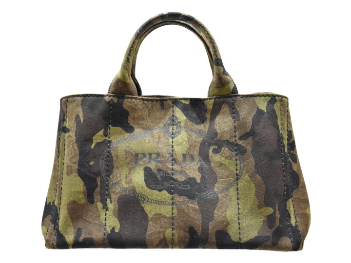 楽天市場】【ギャラあり】PRADA プラダ カナパ カモフラ B2642B カーキ  