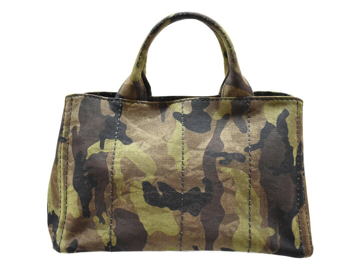楽天市場】【ギャラあり】PRADA プラダ カナパ カモフラ B2642B カーキ  