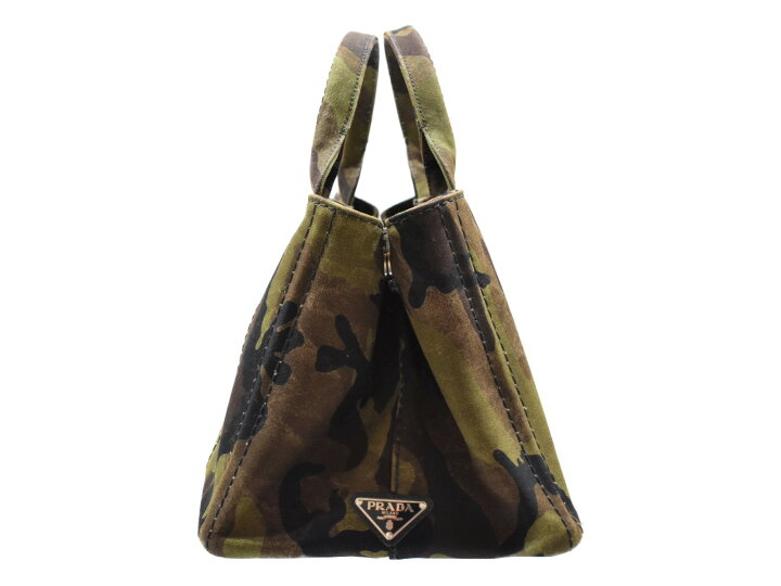 楽天市場】【ギャラあり】PRADA プラダ カナパ カモフラ B2642B カーキ  