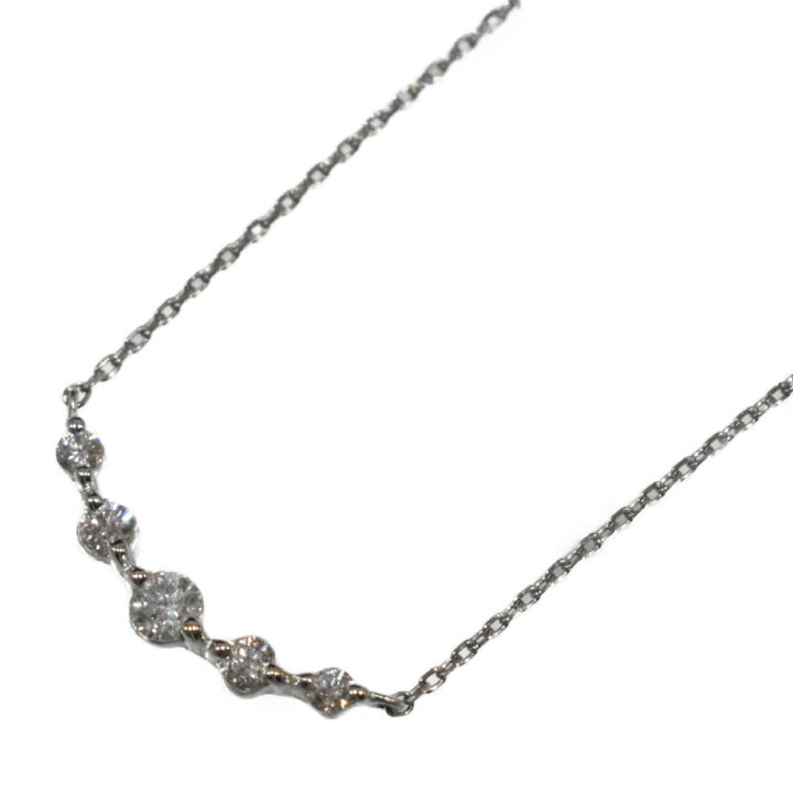 楽天市場】【箱あり】4℃ ダイヤ5Pラインネックレス カラー：シルバー 