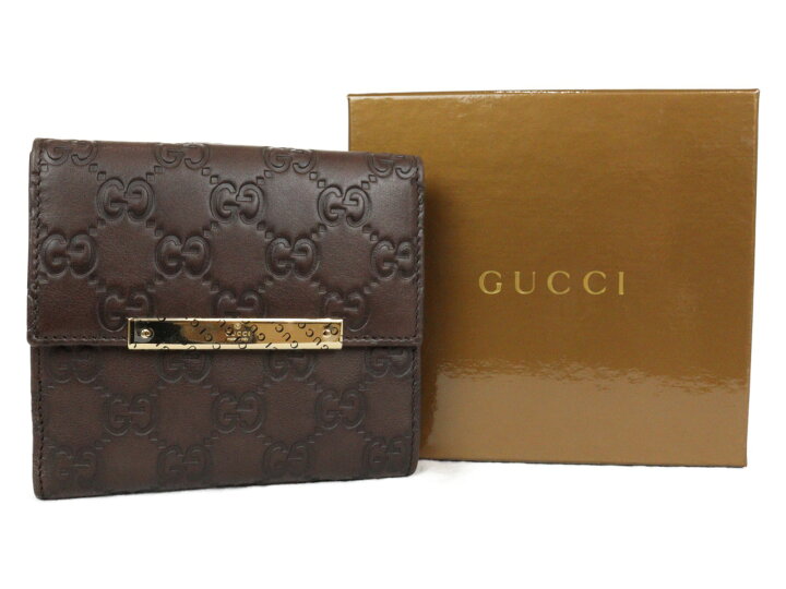 楽天市場】【箱あり】GUCCI グッチ 112664 Wホック2つ折り財布 