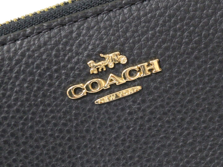 楽天市場】COACH コーチ 長財布 F16612 レザー ネイビー ラウンド 