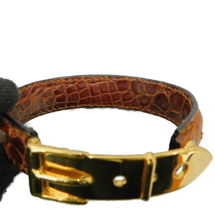 楽天市場】GUCCI グッチ レザーブレスレット ブラウン 茶 ゴールド 