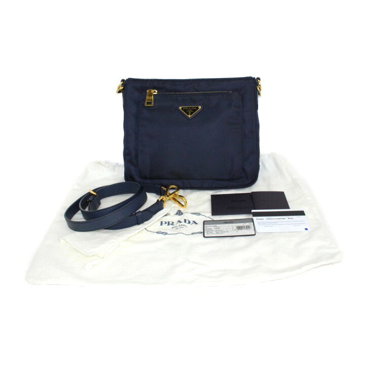 楽天市場】PRADA プラダ ショルダーバッグ BT0693 BLEU ネイビー  