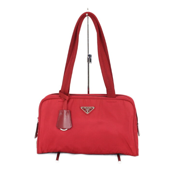 楽天市場】PRADA プラダ ハンドバッグ B10072 CHERRY レッド ナイロン 