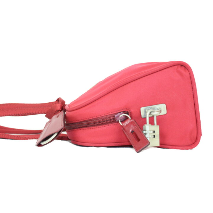 楽天市場】PRADA プラダ ハンドバッグ B10072 CHERRY レッド ナイロン 
