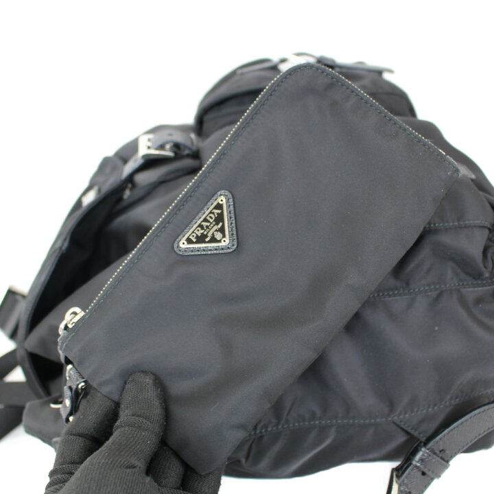 楽天市場】PRADA プラダ ポーチ付きバックパック 1BZ811 NERO ブラック 