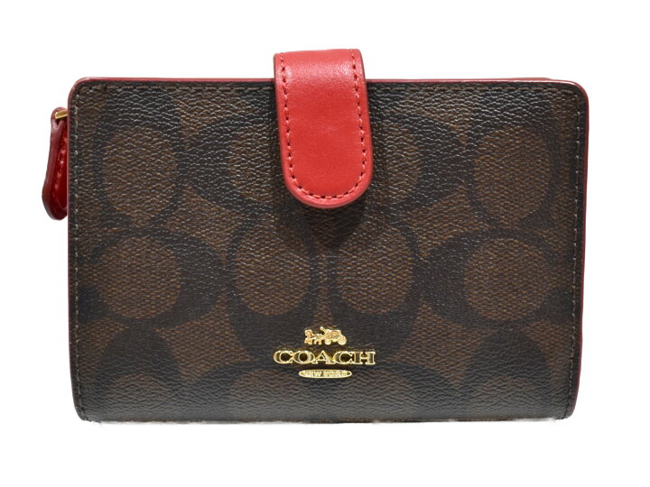 楽天市場】COACH コーチ コンパクトウォレット 二つ折り財布  