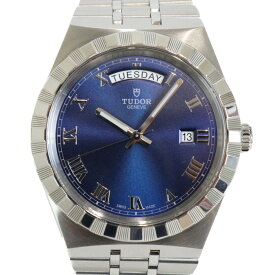 【ギャラ有】TUDOR　チューダー　チュードル　ロイヤル　28600-0005　自動巻き　デイデイト　SS　ブルー　　メンズ　腕時計【中古】松前R56号店