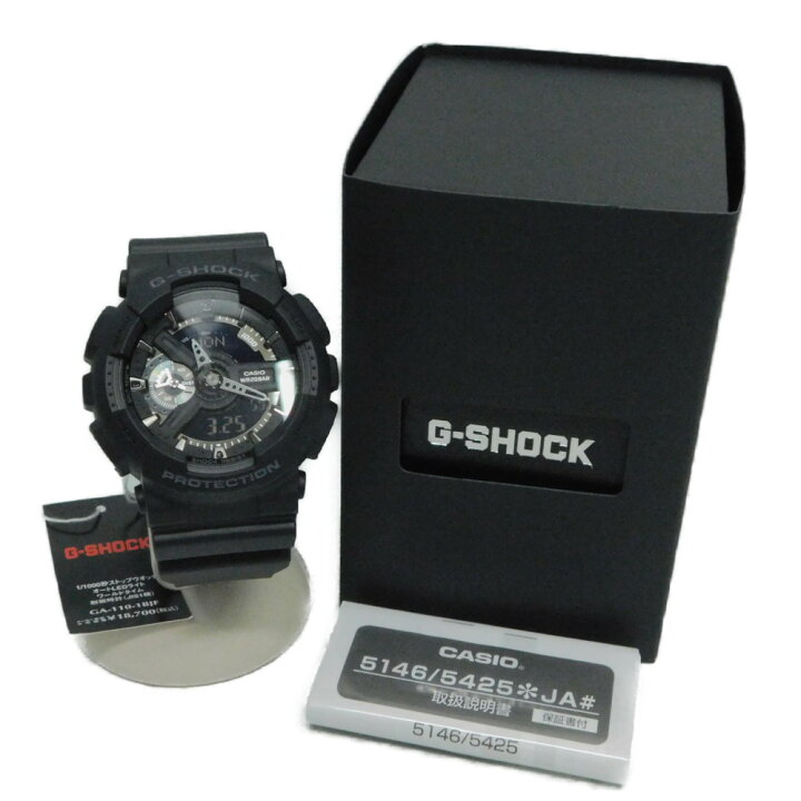 楽天市場】CASIO カシオ G-SHOCK GA-110-1BJF クオーツ 電池式 