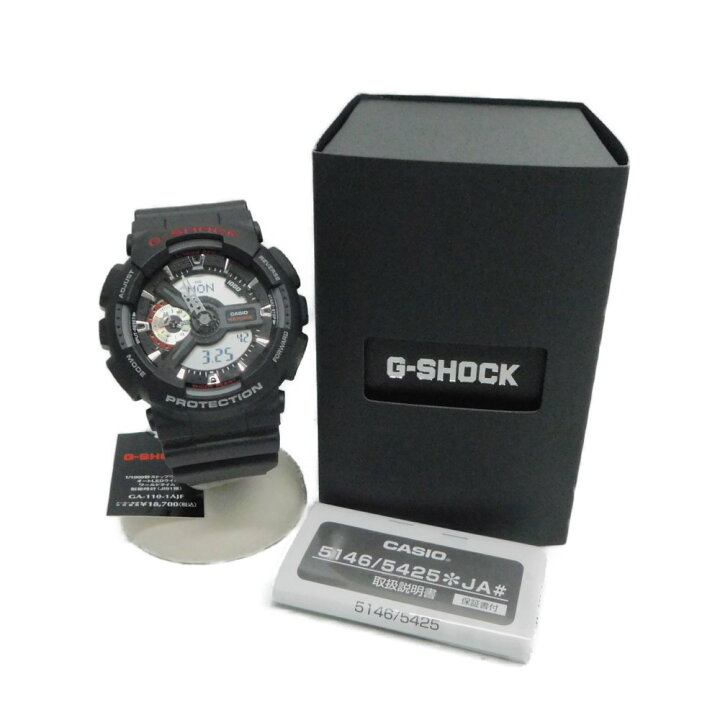 楽天市場】CASIO カシオ G-SHOCK GA-110-1AJF クオーツ 電池式 