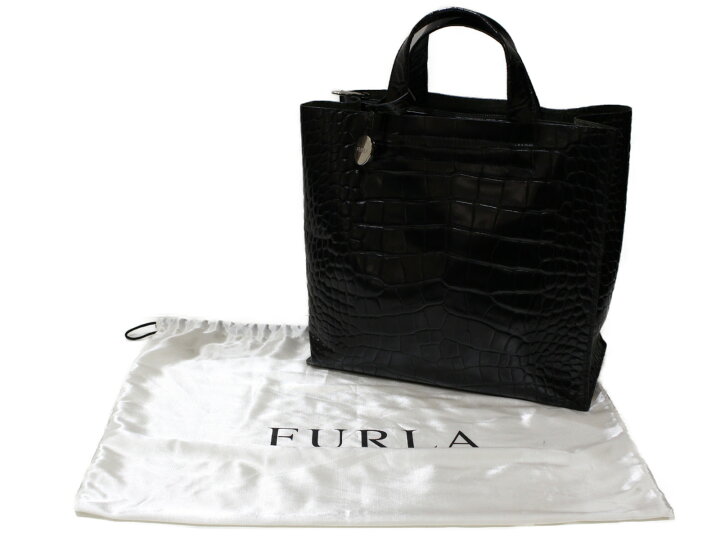 楽天市場】【布袋あり】FURLA フルラ 型押しトートバッグ クロコダイル 