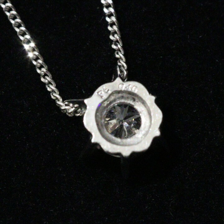 楽天市場】Pt850 プラチナ ネックレス ダイヤモンド 0.45ct 一粒 
