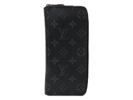 【箱・布袋あり】LOUIS VUITTON　ルイヴィトン　ジッピーウォレット・ヴェルティカル　M62295　モノグラム・エクリプス キャンバス　ブラック×ダークグレー系　長財布　ラウンドファスナー　シンプル　定番　人気　メンズ　ギフト　プレゼント包装可【中古】松前R56号店