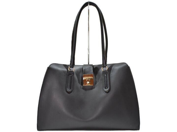 布袋あり】FURLA トートバッグ レザー ダークブラウン レディース  