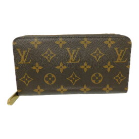 LOUIS VUITTON　ルイヴィトン　ジッピーウォレット M41895　ラウンドファスナー長財布　ロングウォレット　モノグラム　ブラウン系　茶×ワインレッド　ゴールド金具　大容量　人気　レディース　メンズ　ユニセックス　プレゼント包装可【中古】新居浜店