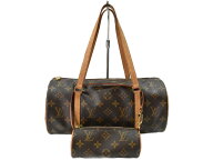 LOUIS VUITTON　ルイ・ヴィトン　パピヨン30　M51385　ハンドバッグ　ポーチ付き　ブラウン系　モノグラ…