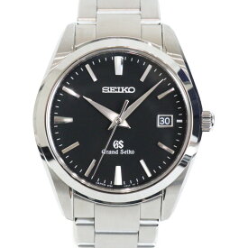 【ギャラ有】Grand Seiko　グランドセイコー　SBGX061/9F62-0AB0　クォーツ　デイト　SS　ブラック　メンズ　ギフト　プレゼント包装可　ウォッチ　腕時計【中古】松前R56号店