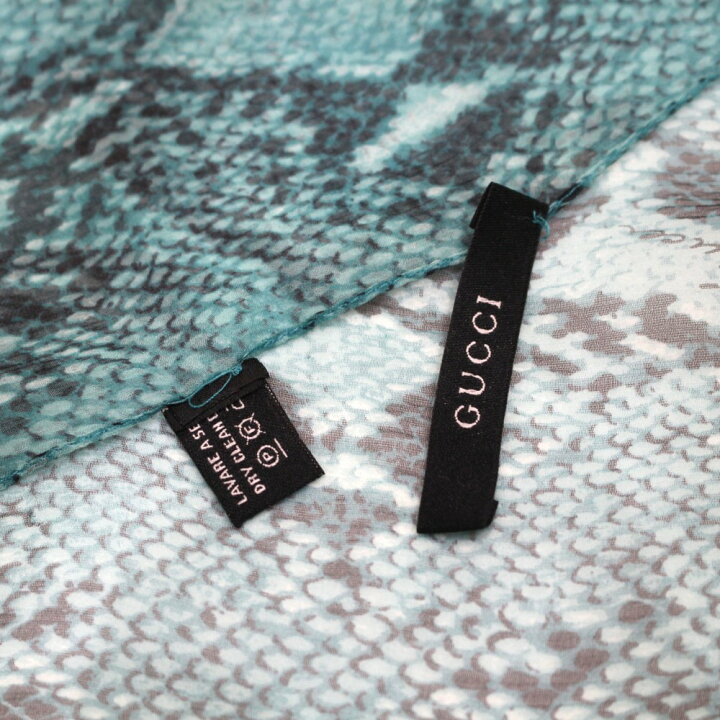 楽天市場】GUCCI グッチ スカーフ パイソン柄 グリーン系 シルク100 