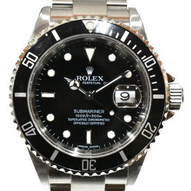 【内外箱・ギャラあり】【オーバーホール済】ROLEX　ロレックス　サブマリーナデイト　16610　自動巻き　デイト　M番　SS　40MM　ブラック　シンプル　メンズ　腕時計　ギフト　【中古】　松山久万ノ台店