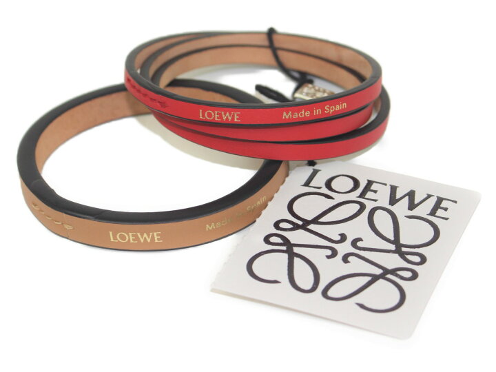 楽天市場】LOEWE ダブル バングル セット J242240X42 Deep Red/Warm 
