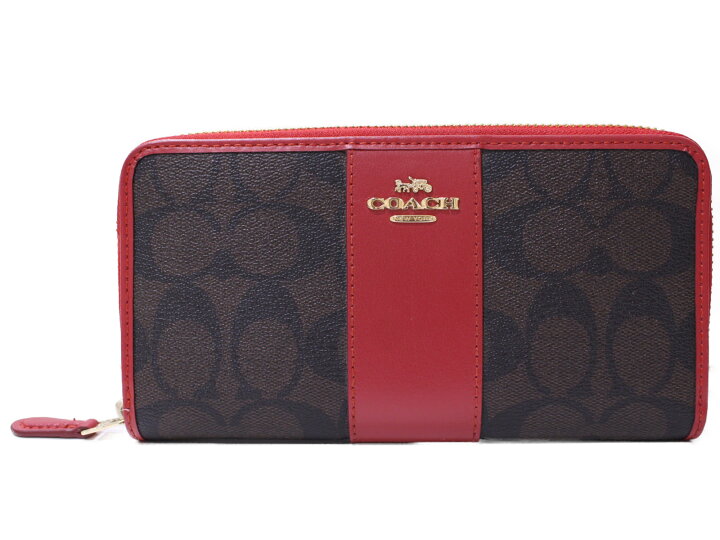 楽天市場】COACH ラウンドファスナー長財布 F54630 レザー レッド 