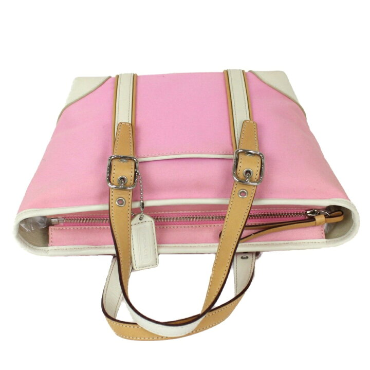 楽天市場】COACH コーチ ミニハンドバッグ 7741 ピンク×ホワイト 