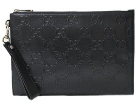 【箱あり】GUCCI　グッチ　GGエンボスクラッチバッグ　625569　ブラック　黒　レザー　メンズ　ギフト　プレゼント包装可【中古】松前R56号店