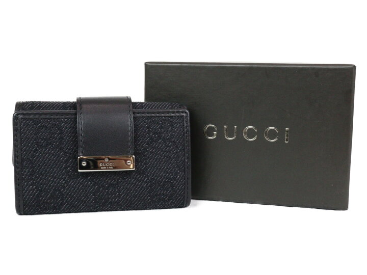 楽天市場】【箱あり】GUCCI グッチ 6連キーケース 74212 ブラック GG 