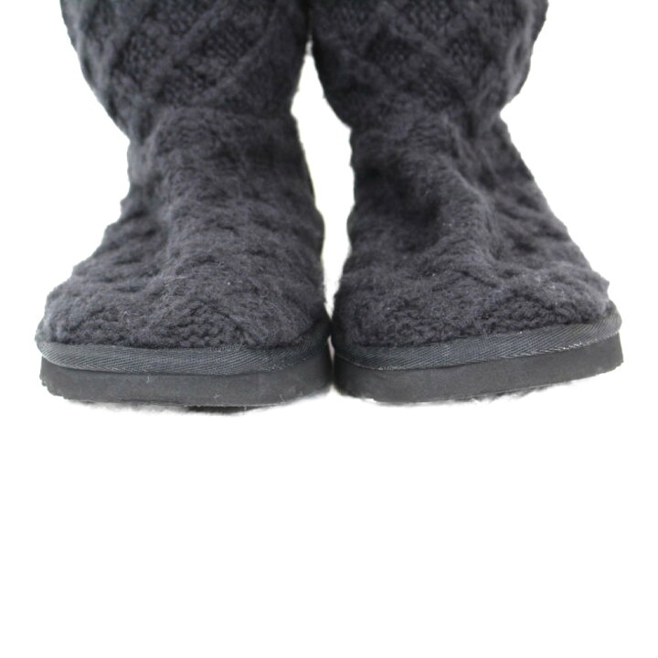 楽天市場】UGG アグ ニットロングブーツ ブラック ニット レディース 