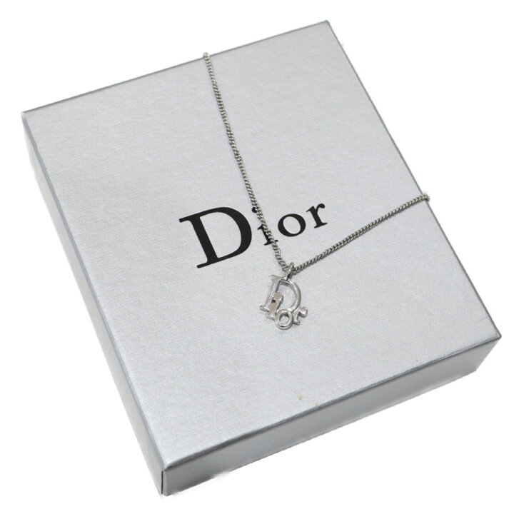 楽天市場】【箱あり】C.Dior クリスチャン・ディオール ロゴネックレス 