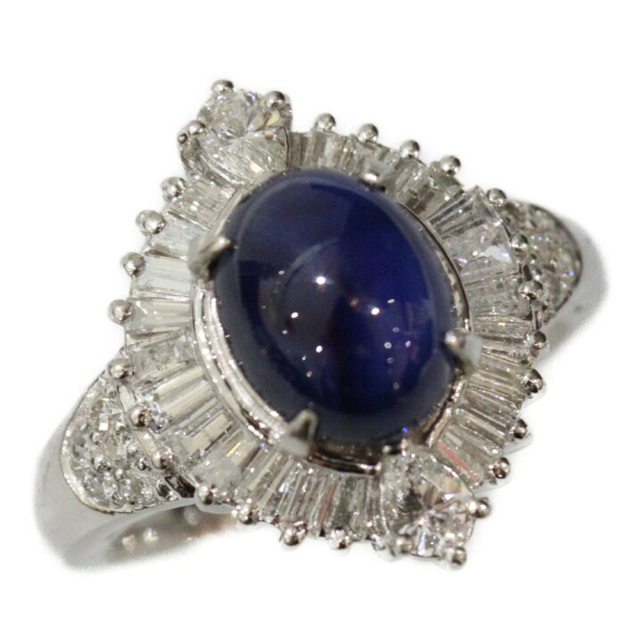 楽天市場】Pt900 プラチナ リング サファイア 2.88ct メレダイヤモンド  