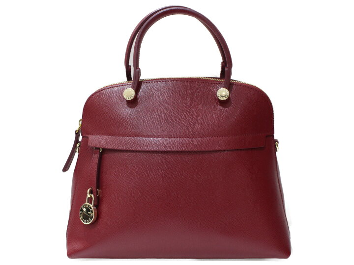 未使用 FURLA PIPER M バーガンディ 2way ハンドバッグ 