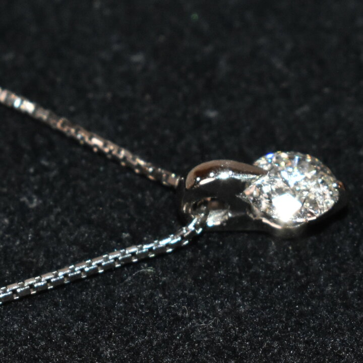 楽天市場】【中古品】 一粒ダイヤネックレス Pt850、D0.404ct 2.6g 