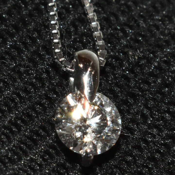 楽天市場】【中古品】 一粒ダイヤネックレス Pt850、D0.404ct 2.6g 