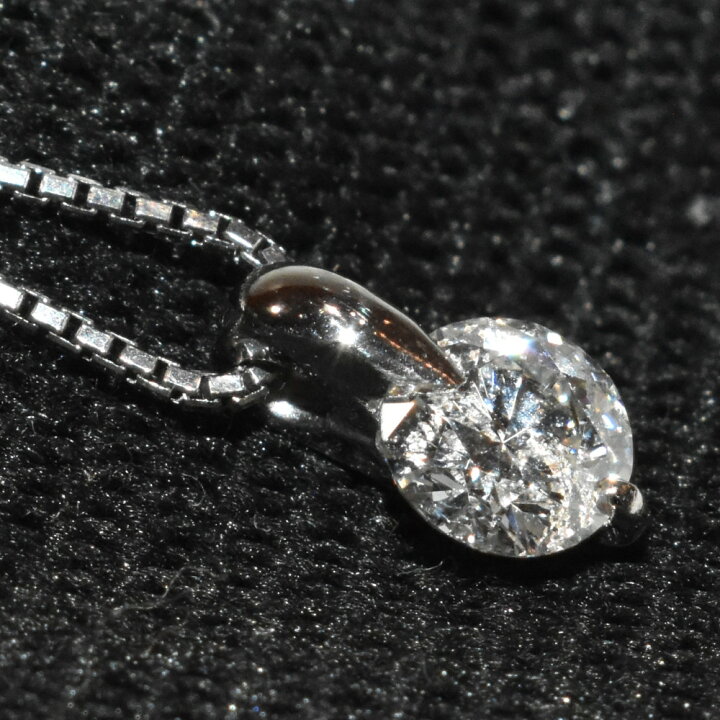 楽天市場】【中古品】 一粒ダイヤネックレス Pt850、D0.404ct 2.6g 