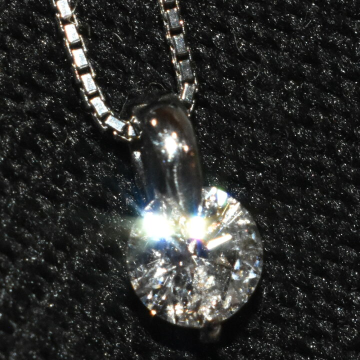 楽天市場】【中古品】 一粒ダイヤネックレス Pt850、D0.404ct 2.6g 
