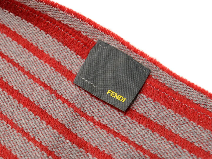 楽天市場】FENDI フェンディ FF柄ストライプマフラー ウール100  