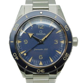 OMEGA　オメガ 234.30.41.21.03.001 シーマスター 300コーアクシャル ブルーダイヤル 　逆回転防止ベゼル　メンズ　腕時計　自動巻き　SSステンレススチール　シースルーバック　防水　プレゼント　ギフト包装可【中古】 新居浜店