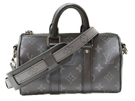 【ショルダーストラップあり】LOUIS VUITTON　ルイ・ヴィトン　キーポルXS　M45947　ショルダーバッグ　ハンドバッグ　2WAY　モノグラムエクリプスリバースキャンバス　ブラック系　メンズ　人気　ギフト　プレゼント包装可　【中古】　松山朝生田店