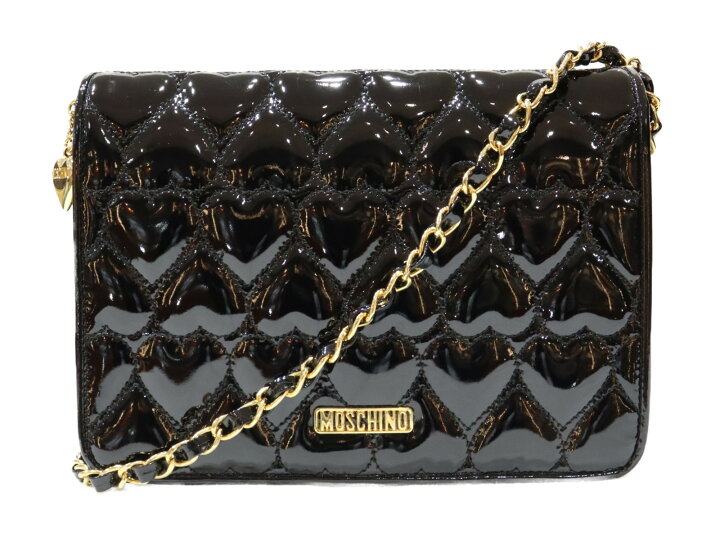 楽天市場】MOSCHINO モスキーノ チェーンショルダーバッグ エナメル 